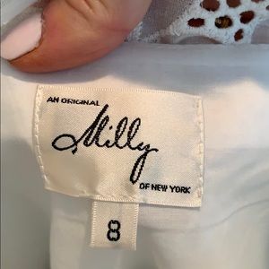Milly Plus Size Robyn Double Breasted Dress with Eyelet Hem